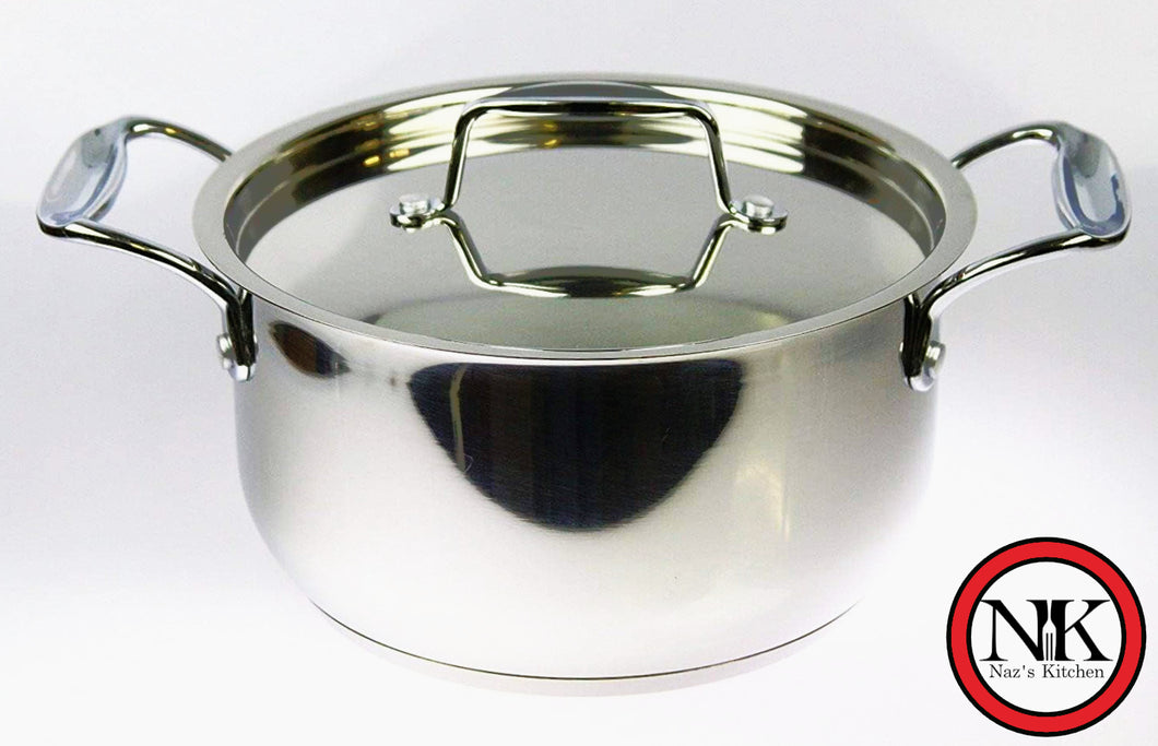 Naz's Kitchen Stainless Steel Casserole Pot