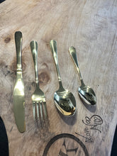 Load image into Gallery viewer, Naz’s Gold Cutlery 24 piece set
